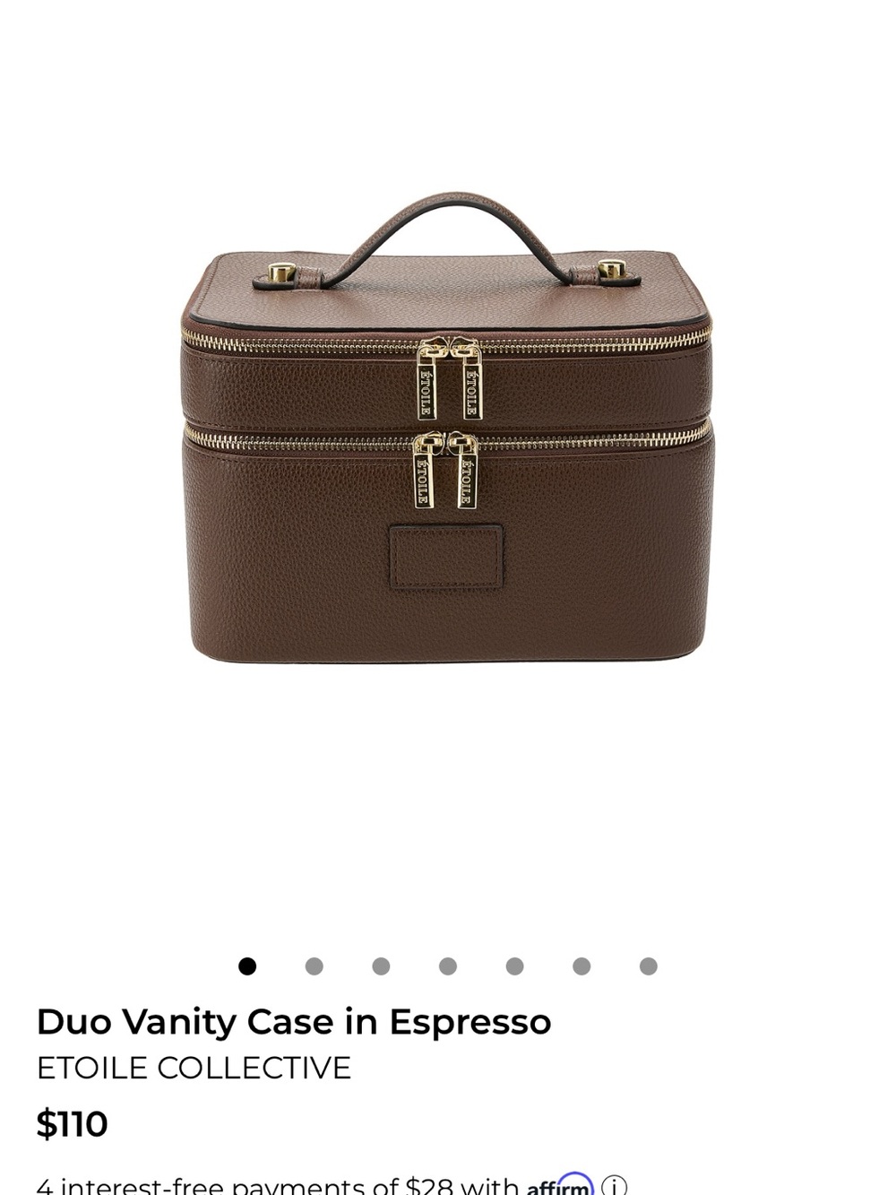 Etoile Collective Duo Vanity Case in Brown (Espresso)